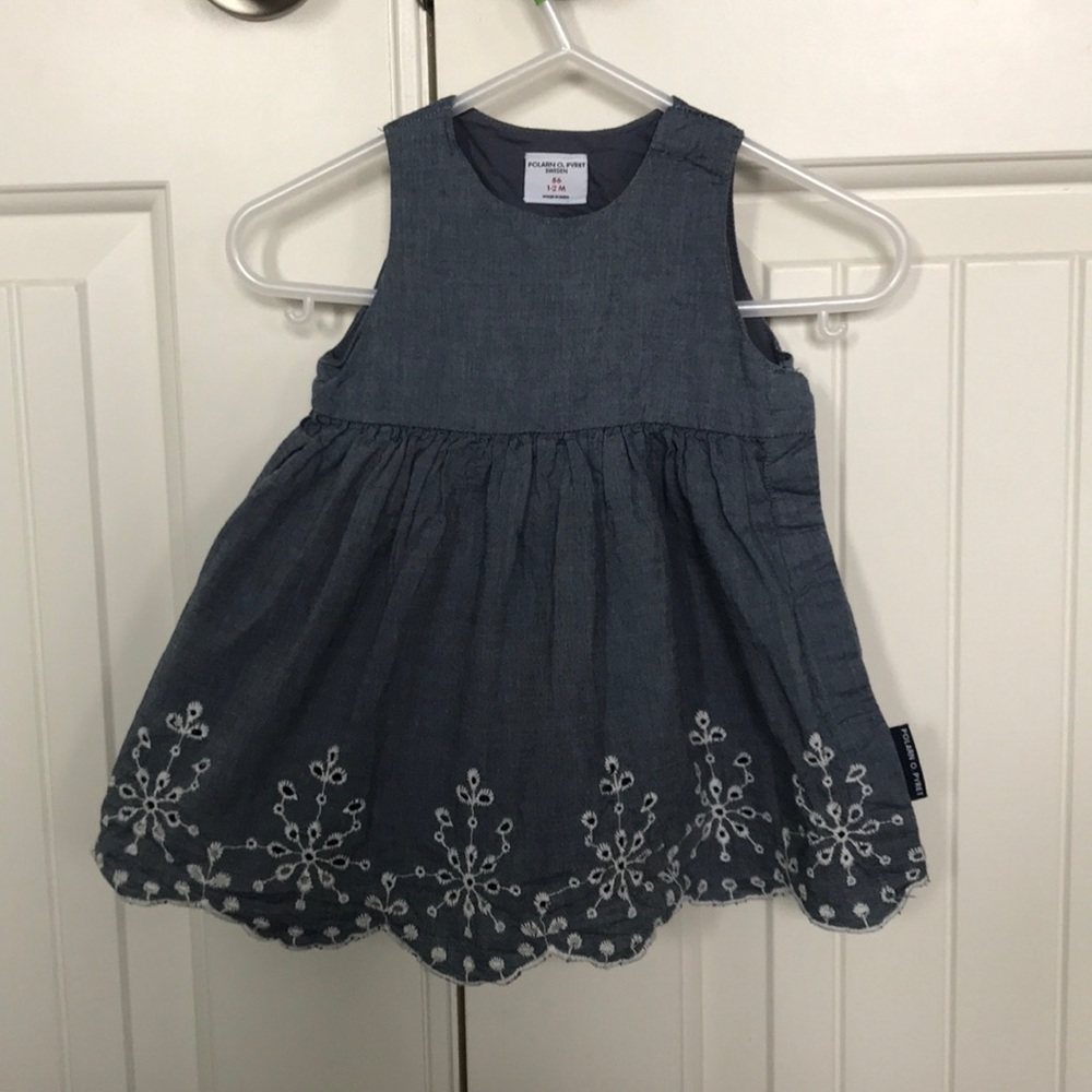Polarn O. Pyret chambray baby dress